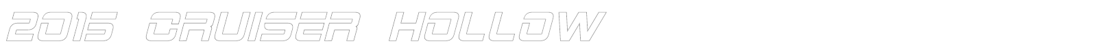 2015 Cruiser font preview